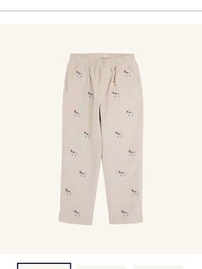 Critter Sheffield Pants - Osprey Oatmeal w/ Santa Dogs Embroidery - Corduroy